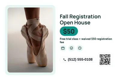 Modern · Photo Frame: Fall Registration Open House