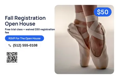 Modern · Photo Hero: Fall Registration Open House