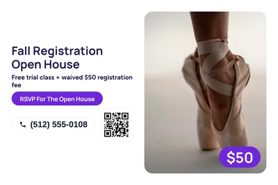 Modern · Split: Fall Registration Open House