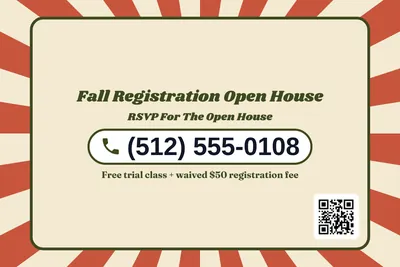 Retro 70s · Phone Billboard: Fall Registration Open House
