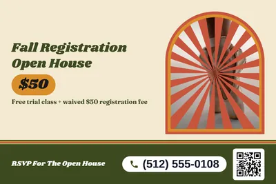Retro 70s · Photo Frame: Fall Registration Open House