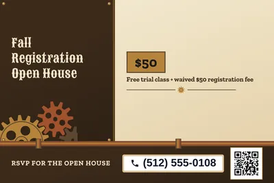 Steampunk · Checklist: Fall Registration Open House