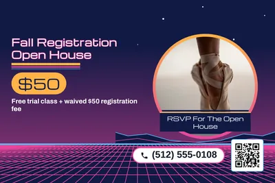 Synthwave · Photo Frame: Fall Registration Open House
