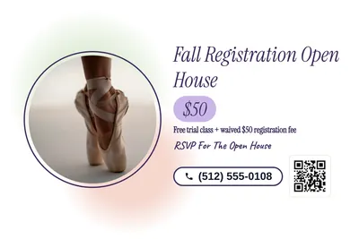 Soft watercolour · Photo Frame: Fall Registration Open House
