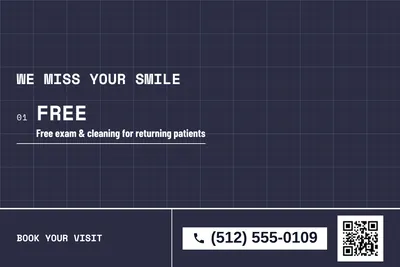 Blueprint · Offer Menu: We Miss Your Smile