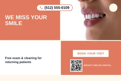 Bold Color Block · Checkerboard: We Miss Your Smile