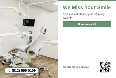 Clean Photo · Photo Left, Text Right: We Miss Your Smile