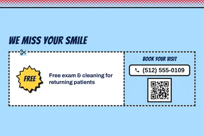 Comic pop · Coupon: We Miss Your Smile