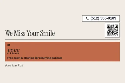 Contemporary · Offer Menu: We Miss Your Smile