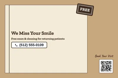 Kraft and stamp · Checklist: We Miss Your Smile