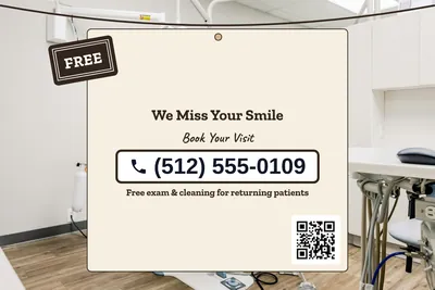 Kraft and stamp · Phone Billboard: We Miss Your Smile