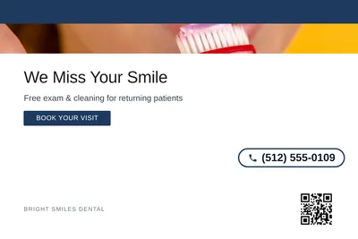 Minimal White · Top Bar: We Miss Your Smile