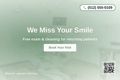 Modern Gradient · Radial Burst: We Miss Your Smile