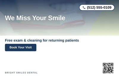 Modern Gradient · Top-Down Fade: We Miss Your Smile
