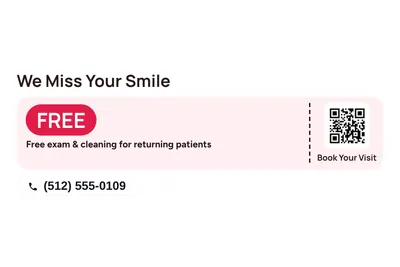 Modern · Coupon: We Miss Your Smile