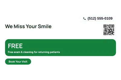 Modern · Offer Menu: We Miss Your Smile
