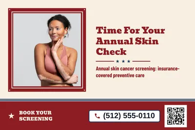 Vintage Americana · Photo Frame: Time For Your Annual Skin Check