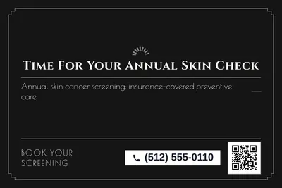 Art deco · Offer Menu: Time For Your Annual Skin Check