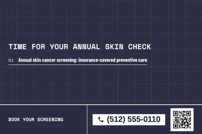 Blueprint · Offer Menu: Time For Your Annual Skin Check