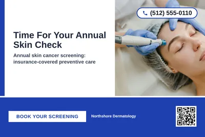 Bold Color Block · Bottom Bar: Time For Your Annual Skin Check