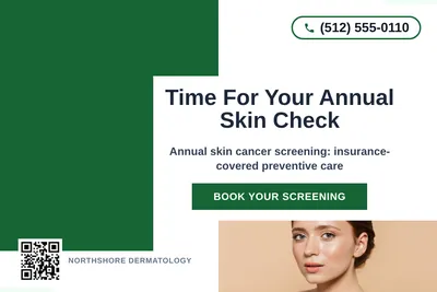 Bold Color Block · Corner Accent: Time For Your Annual Skin Check