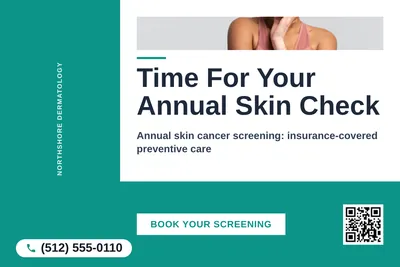 Bold Color Block · L-Shape Block: Time For Your Annual Skin Check