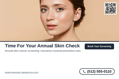 Clean Photo · Photo Top, Text Bottom: Time For Your Annual Skin Check
