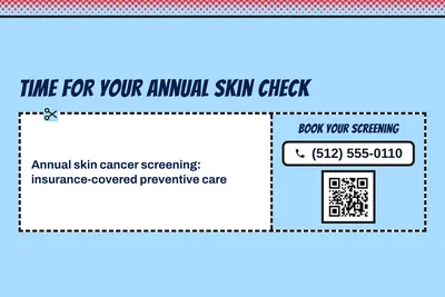 Comic pop · Coupon: Time For Your Annual Skin Check