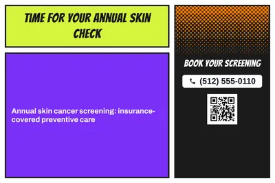 Comic pop · Offer Menu: Time For Your Annual Skin Check