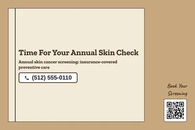 Kraft and stamp · Checklist: Time For Your Annual Skin Check
