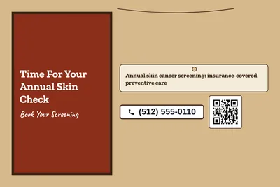 Kraft and stamp · Offer Menu: Time For Your Annual Skin Check