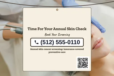 Kraft and stamp · Phone Billboard: Time For Your Annual Skin Check