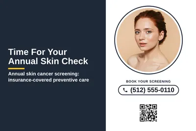 Local Offer · Split Panel: Time For Your Annual Skin Check