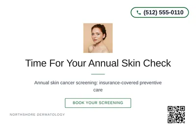 Minimal White · Centered Elegant: Time For Your Annual Skin Check