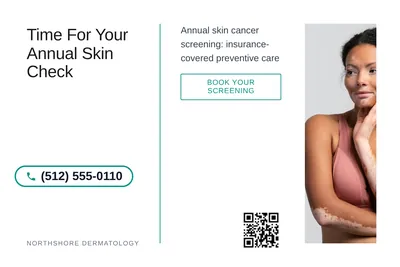 Minimal White · Split Vertical: Time For Your Annual Skin Check