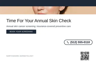Minimal White · Top Bar: Time For Your Annual Skin Check