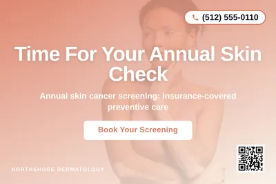 Modern Gradient · Centered Stack: Time For Your Annual Skin Check
