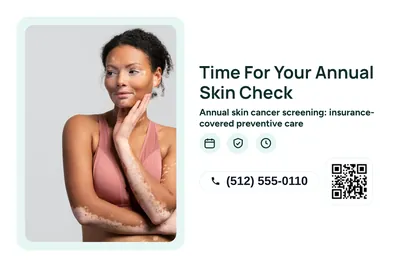 Modern · Photo Frame: Time For Your Annual Skin Check