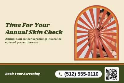 Retro 70s · Photo Frame: Time For Your Annual Skin Check