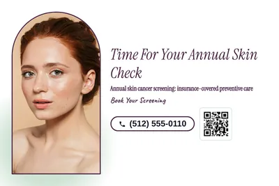 Soft watercolour · Checklist: Time For Your Annual Skin Check