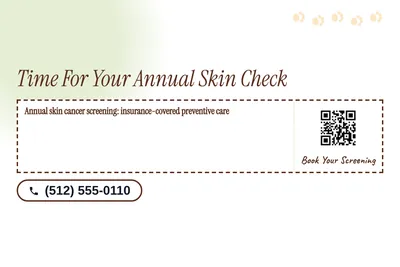 Soft watercolour · Coupon: Time For Your Annual Skin Check