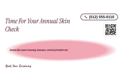 Soft watercolour · Offer Menu: Time For Your Annual Skin Check