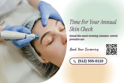 Soft watercolour · Photo Hero: Time For Your Annual Skin Check