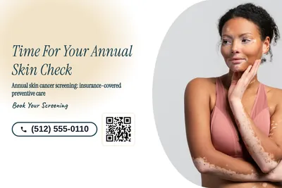 Soft watercolour · Split: Time For Your Annual Skin Check