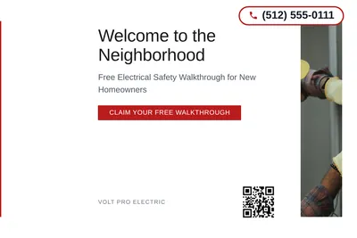 Minimal White · Left-Aligned Editorial: Welcome to the Neighborhood