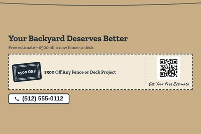Kraft and stamp · Coupon: Your Backyard Deserves Better