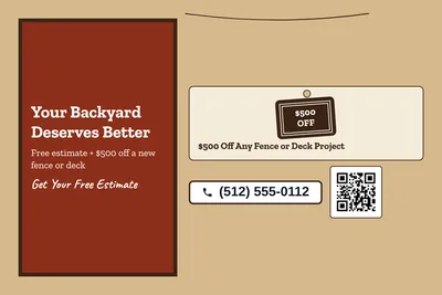 Kraft and stamp · Offer Menu: Your Backyard Deserves Better