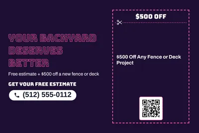 Neon night · Coupon: Your Backyard Deserves Better