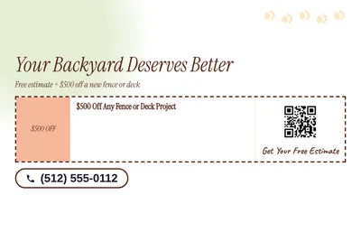 Soft watercolour · Coupon: Your Backyard Deserves Better
