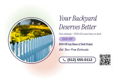 Soft watercolour · Photo Frame: Your Backyard Deserves Better